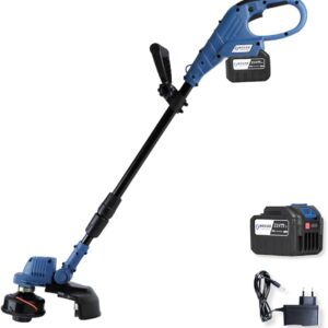NovarGarden® Accu Grastrimmer NG2 – Brushless – 30cm Maaidiameter – 4.0Ah Accu – Elektrische Kantenmaaier op Batterij – 2,9 kg – Incl. Oplader