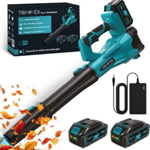 Trimmex Accu Bladblazer 20V – blazer - luchtsnelheid 260 km/u - extra krachtige 2x 4.0Ah accu