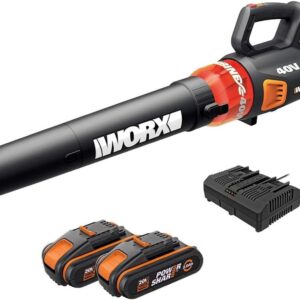 WORX - Borstelloze bladblazer 20 V – WG584E (levering met accu en oplader, turbine-technologie, 3 snelheden, tot 145 km/u, 720 m³/h)