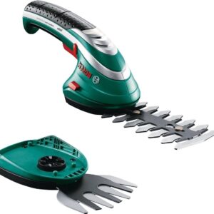 Heggenschaar accu Bosch Home and Garden ISIO 36V - accugrasschaarset - meslengte 12 cm - tandafstand 8 mm - in zachte zakverpakking Heggenschaar accu
