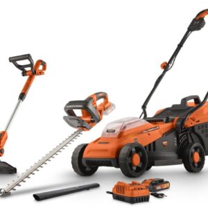 Powerplus Dual power Promo grasmaaierset POWDPGBOX25- 20V grasmaaier 330 mm, haagschaar 460 mm & grastrimmer 260mm - Met accu en lader