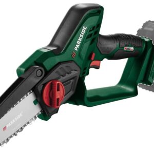 PARKSIDEĀ® Accu-houtzaag 20 V zonder accu en lader - Kettingsnelheid: 8 m/s - Snijlengte: ca. 16 cm - Voor het snoeien van bomen en struiken en het versnipperen van groenafval -Mini Kettingzaag - Heggenschaar - Handkettingzaag - Snoeizaag - Takkenzaag
