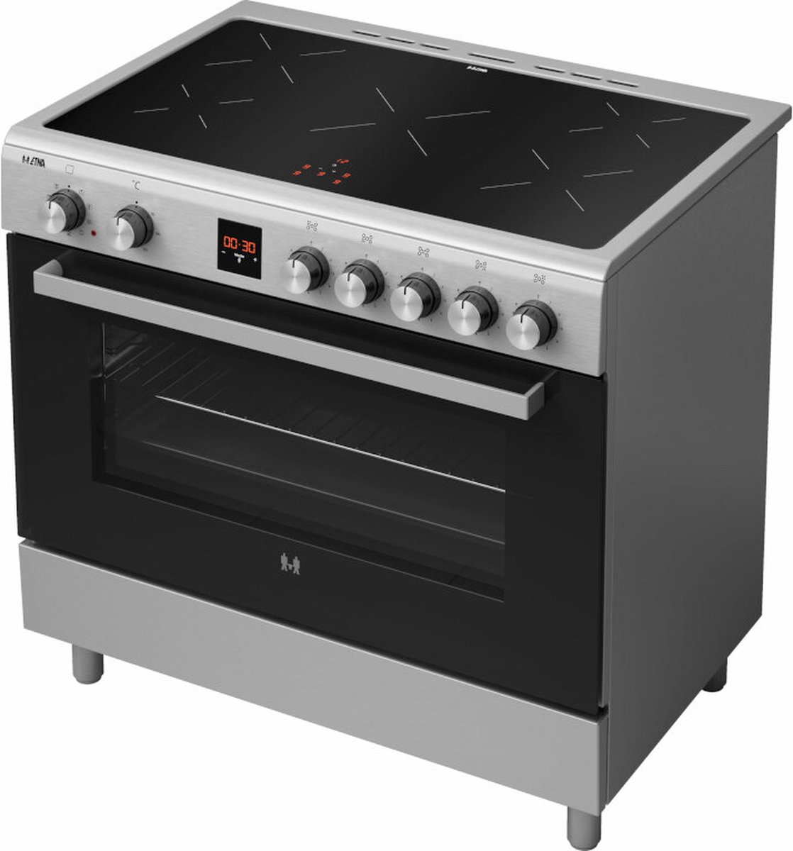 ETNA FI590RVS - Inductiefornuis (90 cm) - RVS - 3-fase - Afbeelding 4