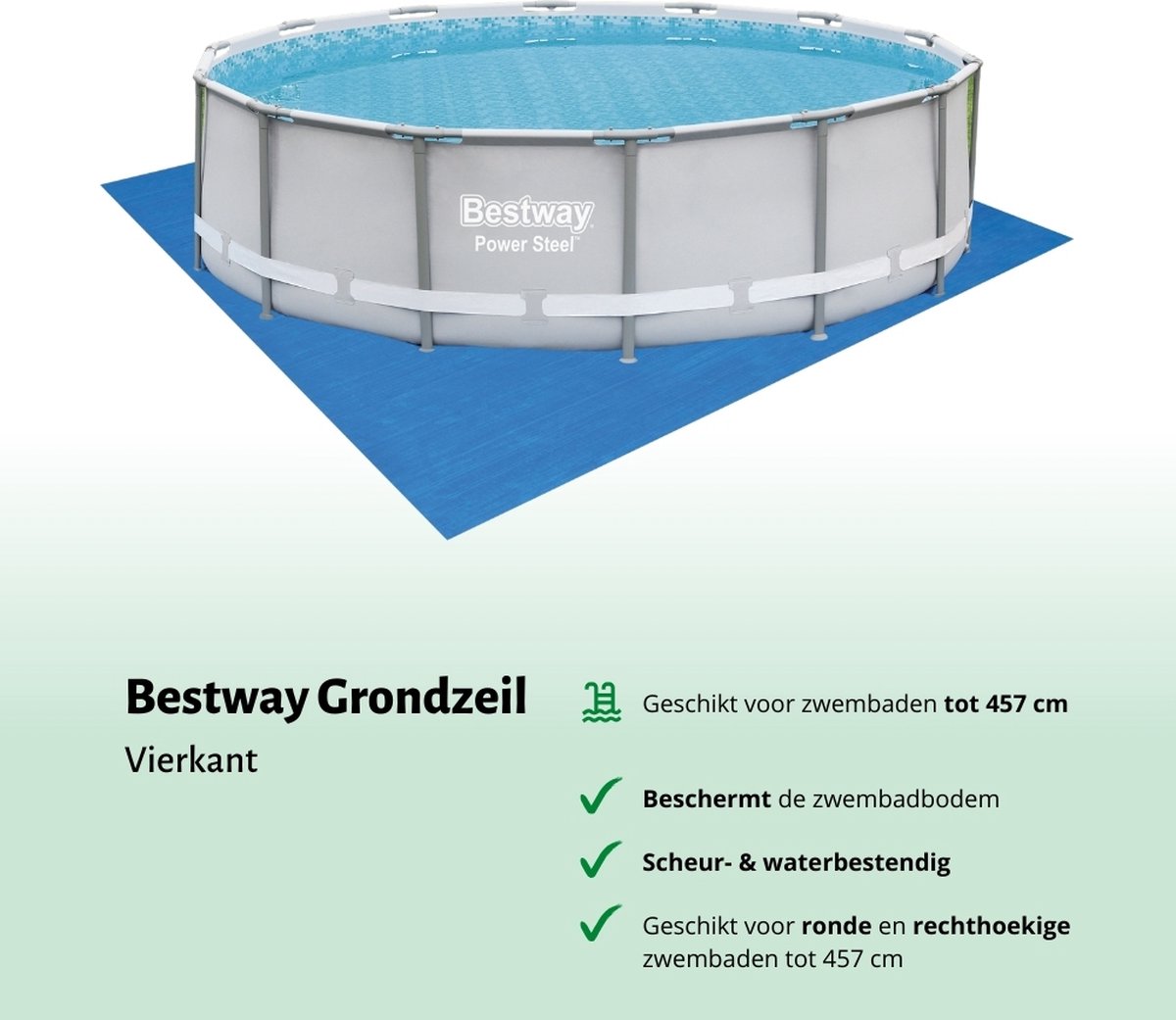 Bestway Rond Steel Pro Zwembad - 396 x 84 cm - Blauw - Inclusief Pomp Solarzeil - Onderhoudspakket - Filter - Grondzeil - Afbeelding 4