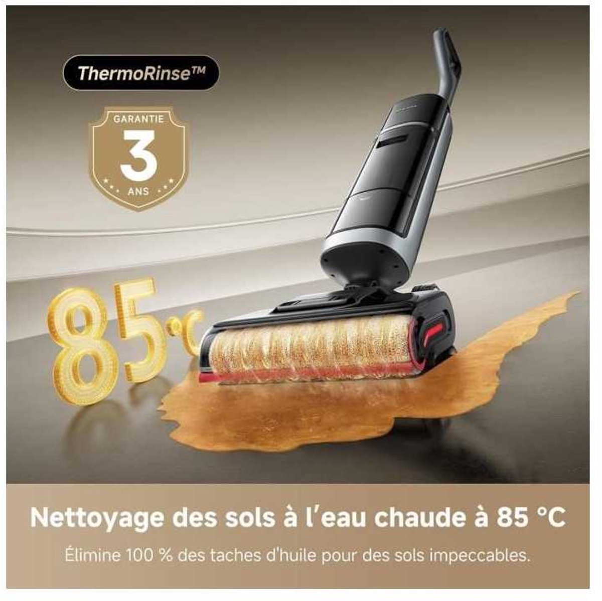 Dreame H15 Pro Heat – Draadloze Nat- & Droogzuiger met actieve dweilfunctie – 130AW zuigkracht – 82°C zelfreinigende technologie – Alles-in-één - Afbeelding 5