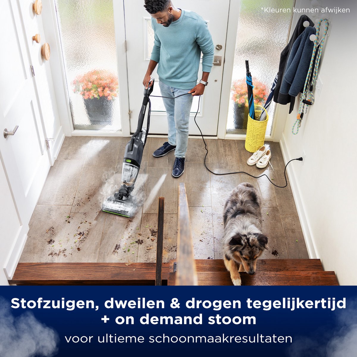 BISSELL CrossWave HydroSteam Steelstofzuiger met Dweilfunctie - Vloerreiniger met Snoer - Stoomreiniger Zonder Zak - Reinigingsmachine voor Tapijt - Afbeelding 5