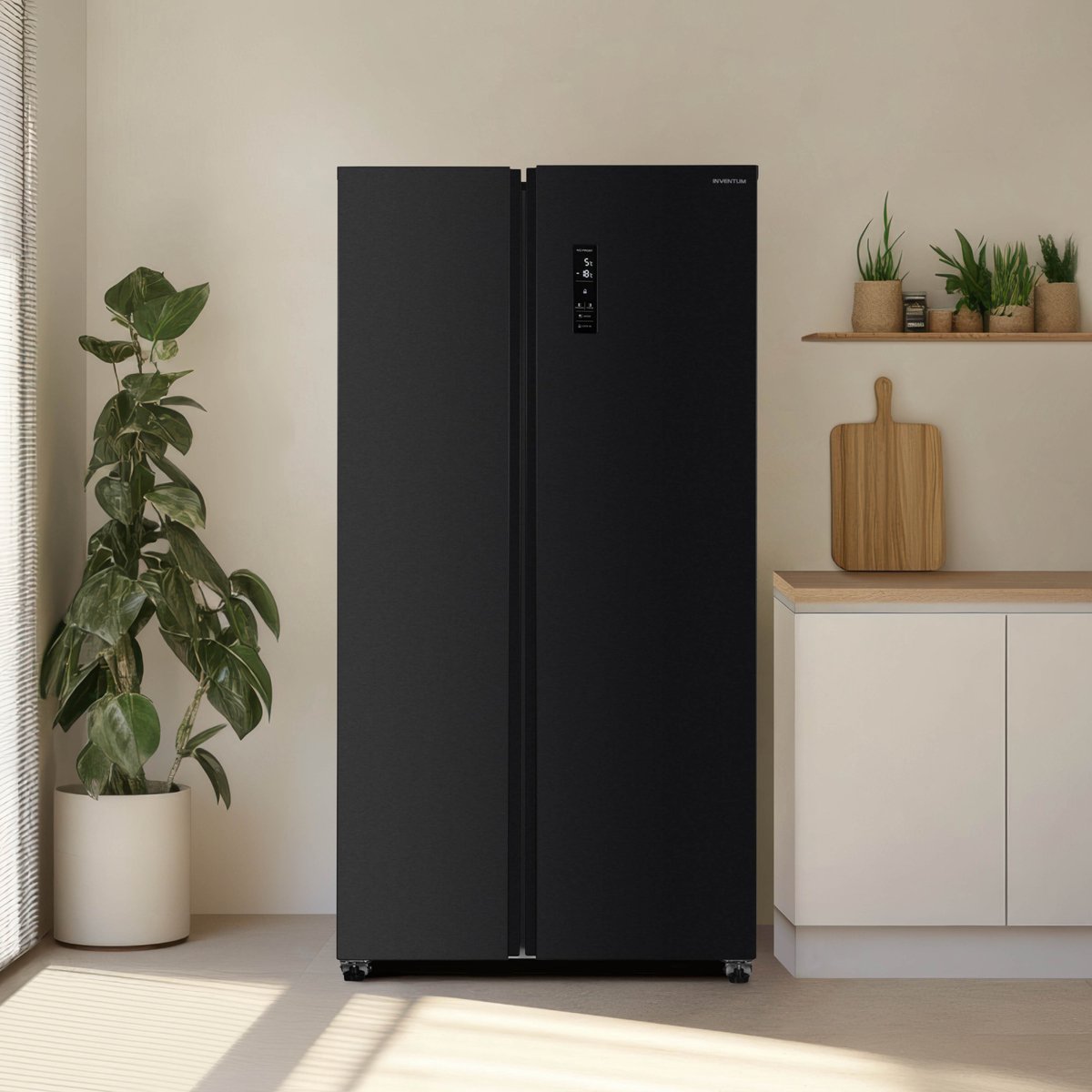 Inventum SKV0180B No Frost energiezuinige Amerikaanse koelkast - 532 liter - Digitaal display - Superkoelen - Supervriezen - Deuralarm - 2 deuren - Afbeelding 3