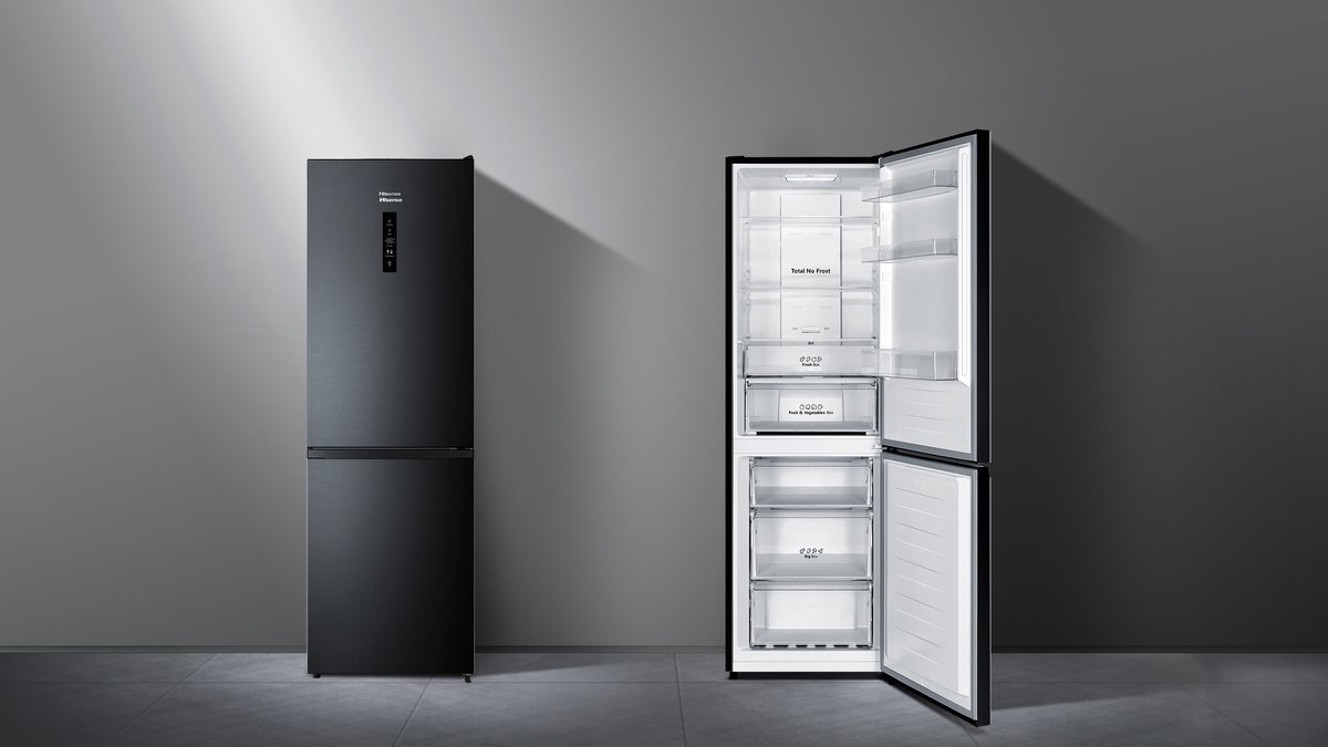 Hisense RB390N4BFC - Koel-vriescombinatie - 300 liter - No Frost - Inverter Compressor - Zwart - Energieklasse C - 35 dB - Super Cool & FastFreeze - Afbeelding 4