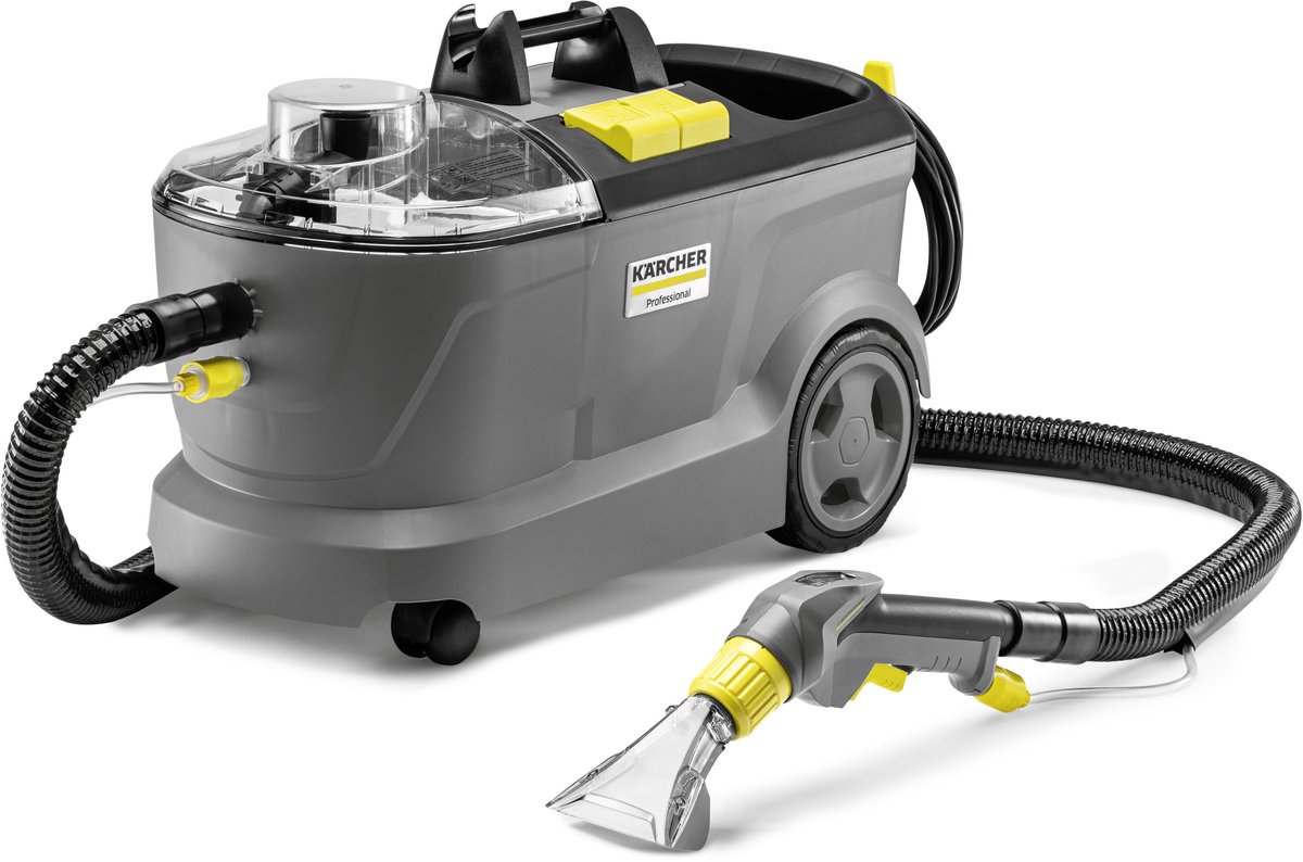 Kärcher Puzzi 10/1 Professional Sproei-extractie apparaat - Tapijtreiniger - Incl. vloermond en bekledingszuigmond - Reinigingsmiddel tabs 48 st. - Afbeelding 3