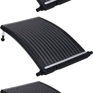vidaXL Zwembadverwarmingspaneel solar 3 st gebogen 110x65 cm - Zonne-energie Zwembad Zonne-energie Zwembaden - Verwarmingspanel - Verwarmingspanelen
