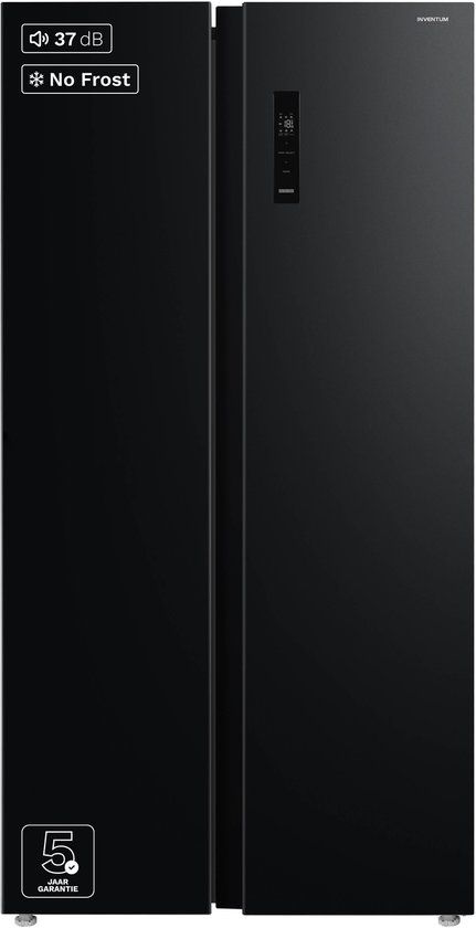Inventum SKV0178B No Frost energiezuinige Amerikaanse koelkast - 555 liter - Digitaal led-display - IJsblokjesmaker - Stil: 37 dB - Superkoelen