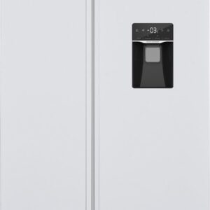 Exquisit SBS146-WS-041EW - Amerikaanse koelkast - Waterdispenser - Display - 5 Jaar Garantie - No Frost - 439 liter - Wit