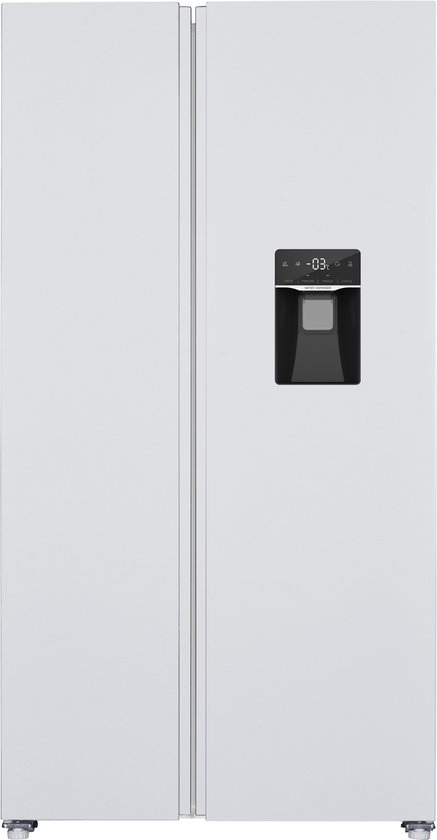 Exquisit SBS146-WS-041EW - Amerikaanse koelkast - Waterdispenser - Display - 5 Jaar Garantie - No Frost - 439 liter - Wit