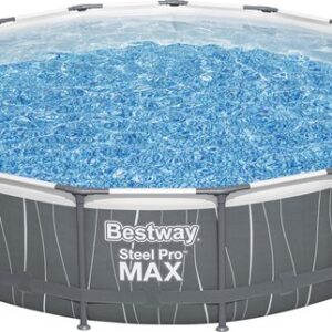 Bestway frame zwembad steel pro max set rond 457 cm met ledverlichting