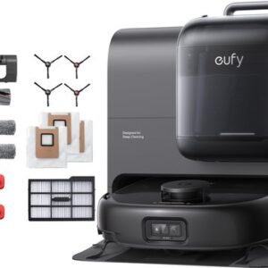 eufy Omni E28 - Robotstofzuiger met Vervangingssets - Draagbare dieptereiniger - HydroJet systeem - 20.000 Pa zuigkracht - DuoSpiral ontklittende