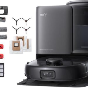 eufy Omni E25 - Robotstofzuiger met Vervangingssets - HydroJet dweilsysteem - 20.000 Pa zuigkracht - DuoSpiral borstels die ontklitten - CornerRover