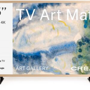 CREATE - QLED 4K 55" Smart TV met antireflectiescherm en kunstgalerij, Licht hout - TV ART MATTE