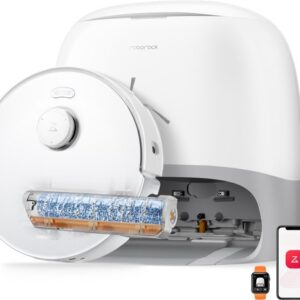 Roborock Qrevo Curv 2 Flow-Robotstofzuiger met dweilfunctie-SpiraFlow Realtime Zelfreinigende Rolmop-20.000 Pa-Dual Zero-Tangle-Systeem-AI