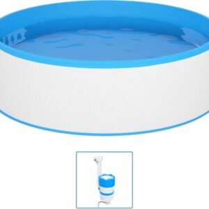 vidaXL - Splasher - pool - met - hangende - skimmer - en - pomp - 350x90 - cm - wit