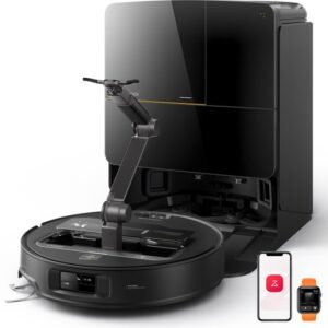 Roborock Saros Z70 – Robotstofzuiger en dweilrobot – Met OmniGrip-arm – 22.000 Pa – Aangedreven door AI – 7,98 cm ultradun – FlexiArm Riser – Tech