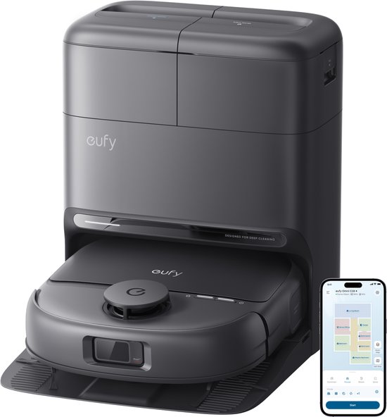 eufy Nieuw 2026 Robotstofzuiger met Dweil C28 Omni, HydroJet-zelfreinigende Dweilrol, Upgrade van X10 Pro, 15.000 Pa Zuigkracht, Alles-in-één