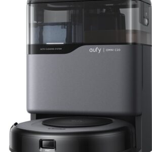 eufy Clean Omni C20 Robotstofzuiger met reinigingsstation - Robot Vacuum - 7.000 Pa Zuigkracht, Ronddraaiende Dweilpads, Met Objectdetectie, 8,5 cm