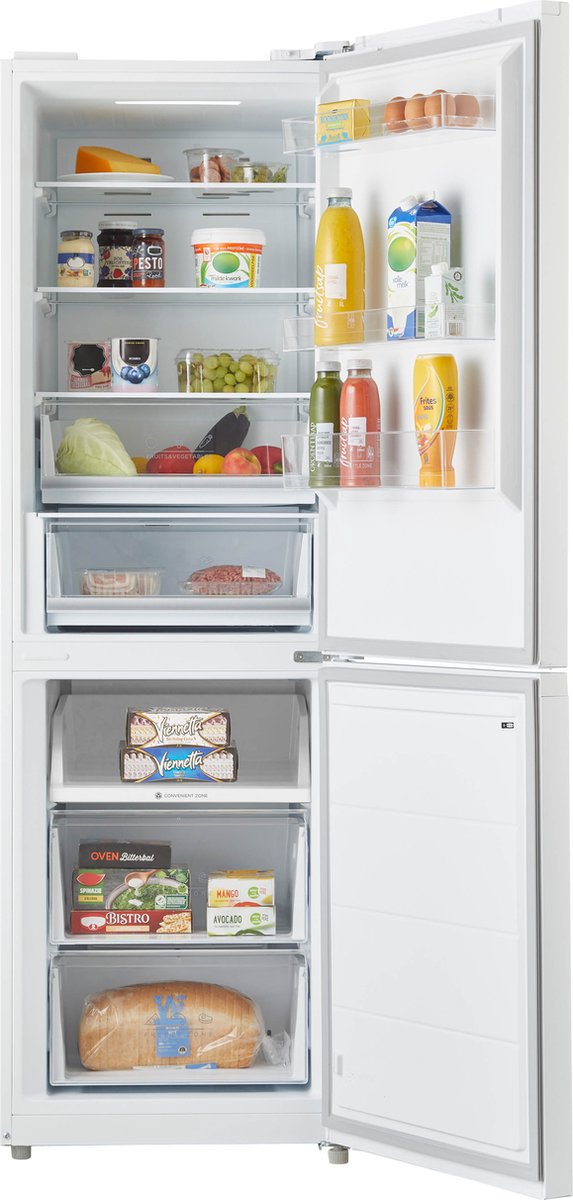 Inventum KV1850W No Frost energiezuinige koel-vriescombinatie - 185 cm hoog - 338 liter - Zeer stil: 35 dB - Superkoelen - Supervriezen - Afbeelding 4