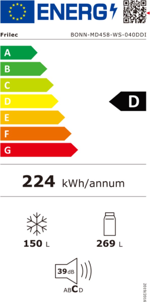 Frilec BONN-MD458-WS-040DDI - Amerikaanse koelkast - No-Frost - 5 Jaar Garantie - Dark Inox - 419 liter - Afbeelding 2