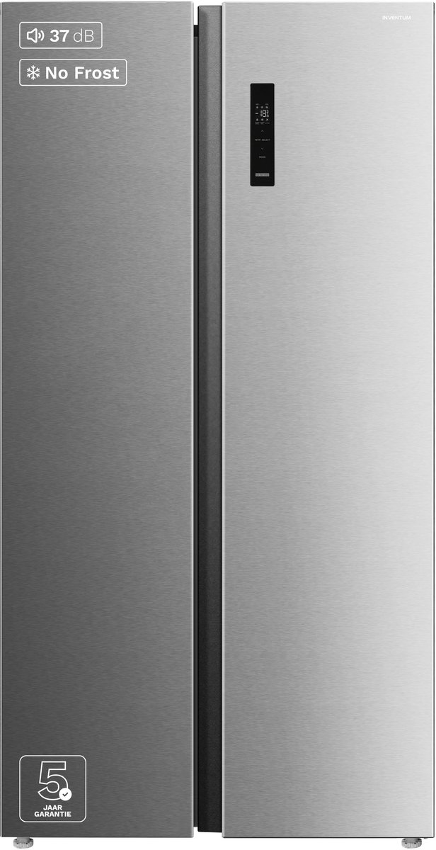 Inventum SKV0178B No Frost energiezuinige Amerikaanse koelkast - 555 liter - Digitaal led-display - IJsblokjesmaker - Stil: 37 dB - Superkoelen - Afbeelding 2