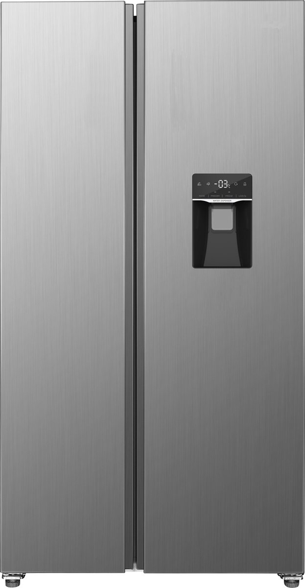 Exquisit SBS146-WS-041EW - Amerikaanse koelkast - Waterdispenser - Display - 5 Jaar Garantie - No Frost - 439 liter - Wit - Afbeelding 2