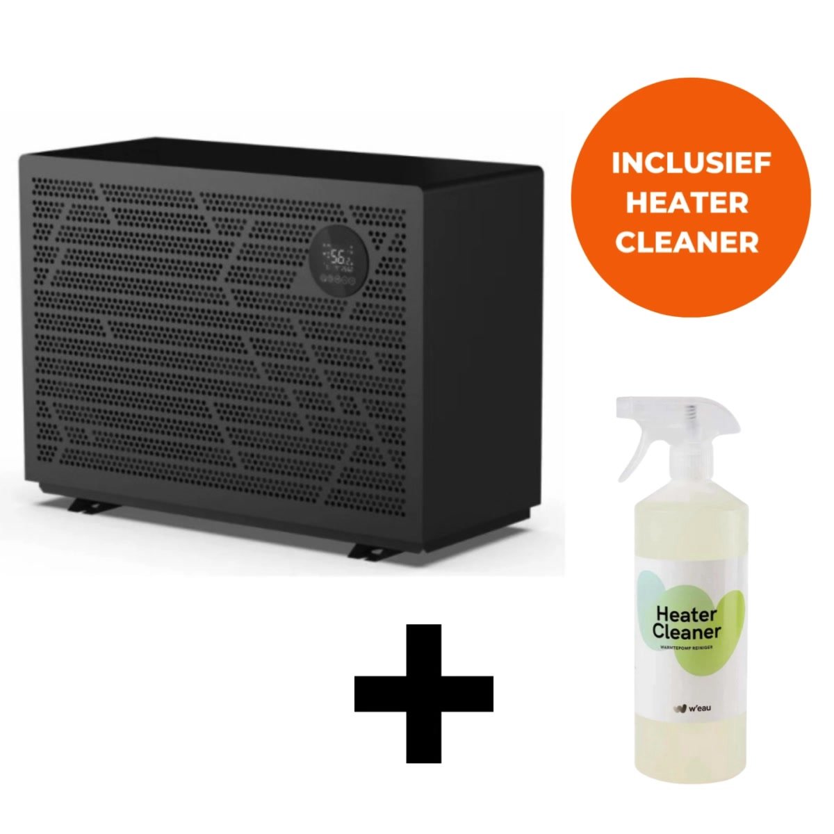 W'eau Full inverter zwembad warmtepomp - 7,6kW - Warmtepomp zwembad - Zeer lage geluidsniveau - voor zwembaden tot 21.000L - Inclusief Heater Cleaner - Afbeelding 2