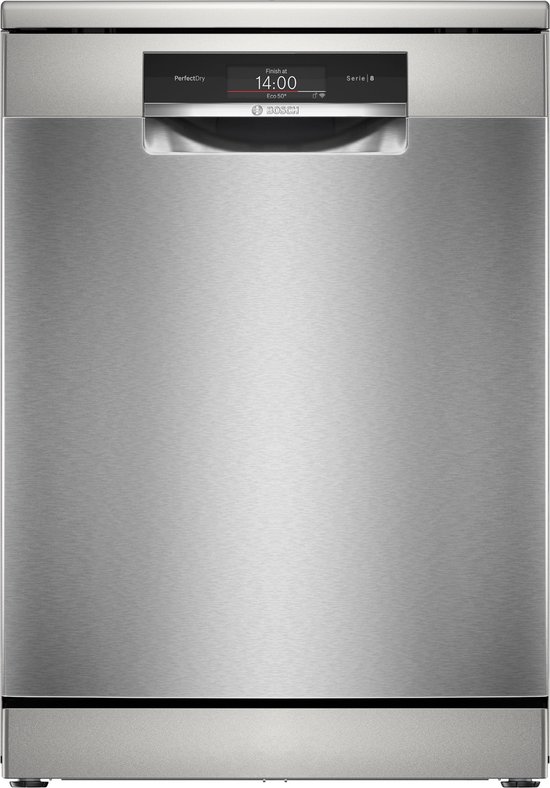Bosch SMS8TCI04E - Serie 8 - Vaatwasser Vrijstaande vaatwasser - 60 cm - PerfectDry met zeolith: perfecte droogresultaten met een laag