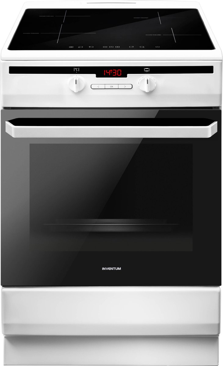 Inventum VFI6042ZWA - Vrijstaand inductie fornuis - Elektrische oven - 4 kookzones - 60 cm - 65 liter - Zwart - Afbeelding 3