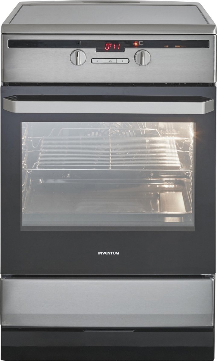 Inventum VFI6042ZWA - Vrijstaand inductie fornuis - Elektrische oven - 4 kookzones - 60 cm - 65 liter - Zwart - Afbeelding 2