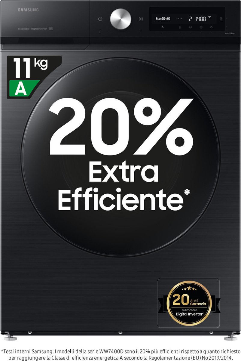 Samsung Bespoke WW11DB7B94GB - 7000 serie - Wasmachine - 20% zuiniger dan energielabel A - Afbeelding 4