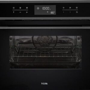 ETNA CM644Ti - Inbouw combimagnetron - 44L - Black Titanium - Turbo hetelucht - 900W Magnetron - Touch Control - Grill - Glazen bakplaat