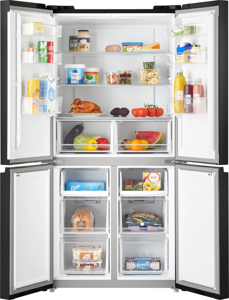 Inventum SKV4178B No Frost energiezuinige Amerikaanse koelkast - 474 liter - Digitaal display - Stil: 37 dB - Supervriezen - Superkoelen - Afbeelding 3