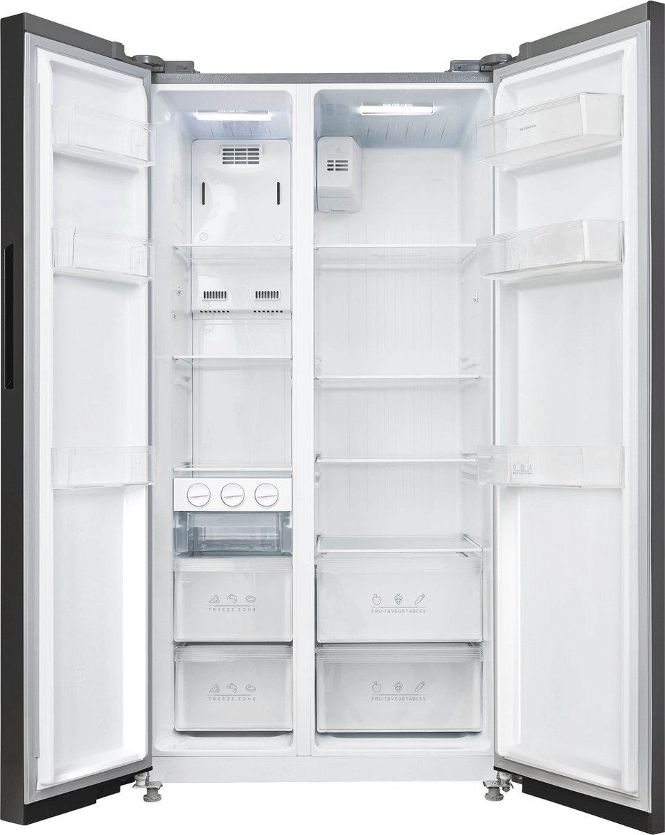 Inventum SKV0178B No Frost energiezuinige Amerikaanse koelkast - 555 liter - Digitaal led-display - IJsblokjesmaker - Stil: 37 dB - Superkoelen - Afbeelding 4