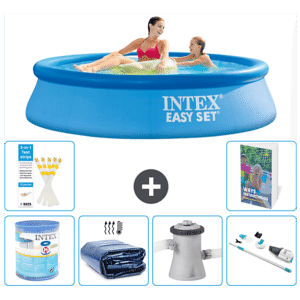 INTEX Easy Set Zwembad Rond - 244x61 cm - 7-delig  S27 Opblaasbare zwembad
