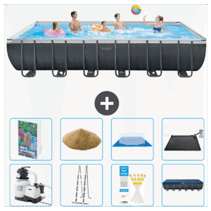 INTEX Ultra XTR Zwembad Rechthoekig - 732x366x132 cm - 9-delig S591 Opzetzwembad