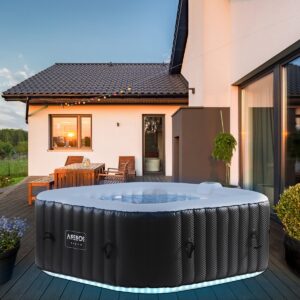 AREBOS Whirlpool Corfu - Opblaasbaar met LED-verlichting - 4 personen - 2400W