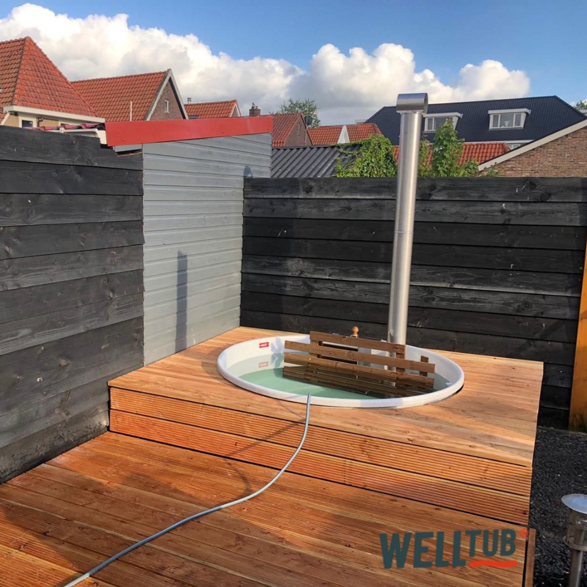 Welltub Family Inbouw Hottub – Antraciet, 170 cm, Levenslange Garantie Kunststof Kuip, Met Isolatie - Afbeelding 2