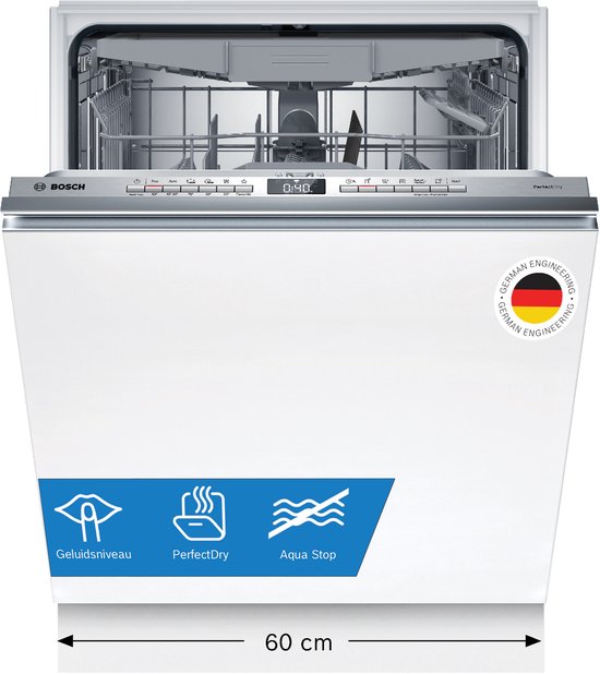 Bosch SMV6YCX00E - Serie 6 - Vaatwasser - Inbouwvaatwasser - Volledig integreerbaar - Energielabel B - PerfectDry met Zeolith: perfecte
