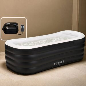 Tubble® Cuzi Jacuzzi Opblaasbaar - Black Onyx - 255L - Opvouwbaar Bad met Bubbelbad-Functie - Whirlpool Opblaasbaar voor Binnen en Buiten - Home Spa
