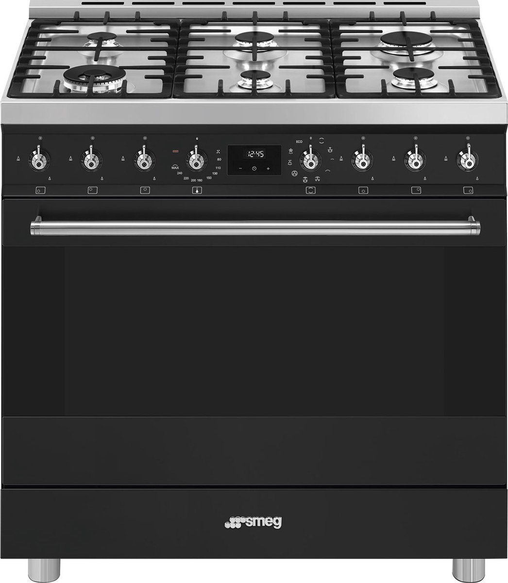 SMEG C9GMXNLK2 - Gasfornuis - 90 cm - RVS - Gasaansluiting: Nederland - Afbeelding 2