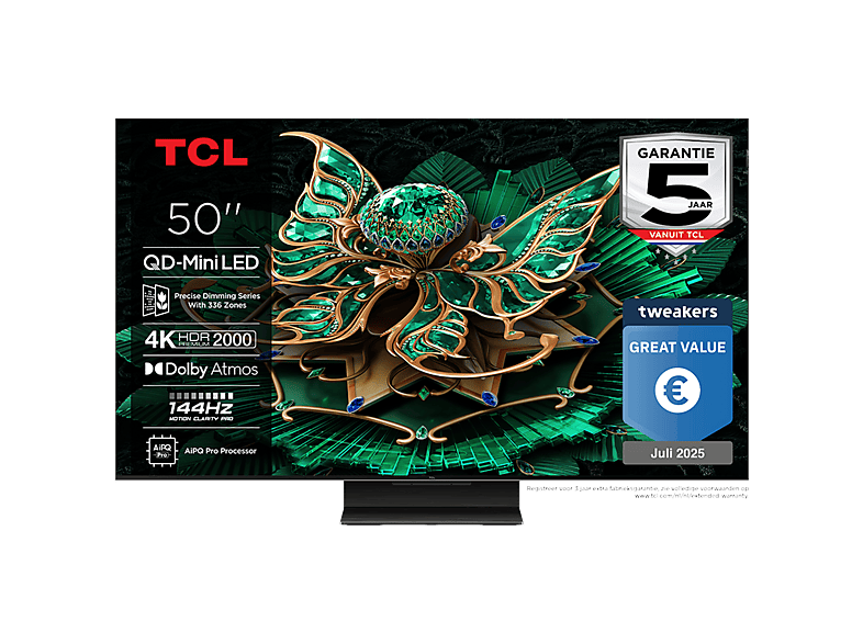 TCL 50C7K - Ultra HD 4K - Mini-led-tv - 50 inch - 2025 - Afbeelding 2