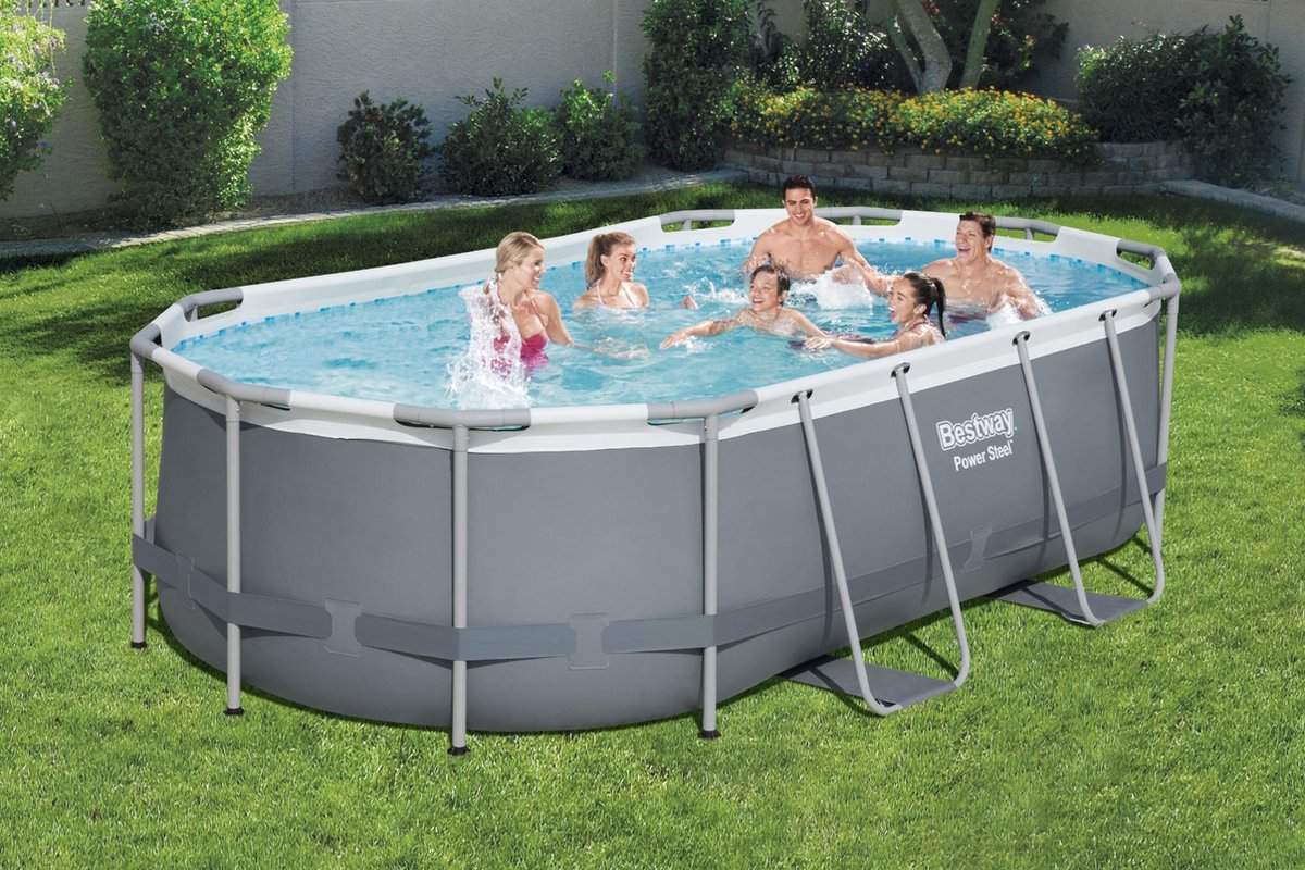 Bestway Zwembadset Power Steel ovaal 427x250x100 cm 56620 - Afbeelding 6