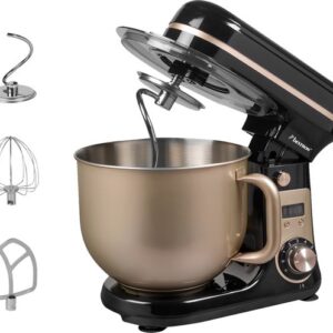 Bestron Keukenmachine - AKM2000SAT - 65dB - 6 snelheden & turbomodus - 6L capaciteit - Satijn - 5 jaar garantie