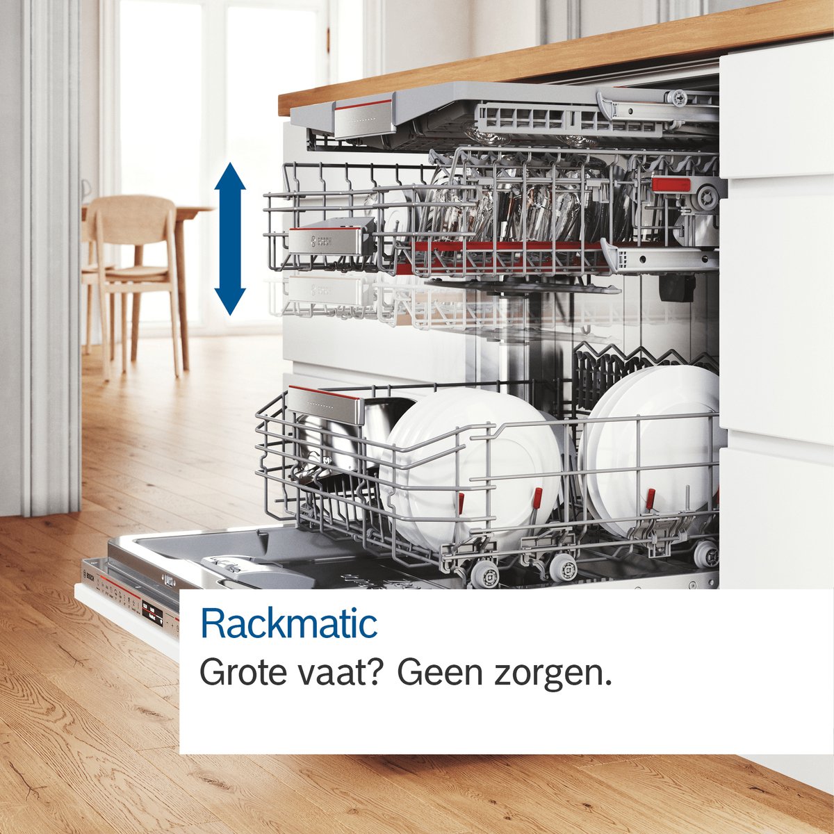 Bosch SMI6ECS12E - Series 6 - Vaatwasser - Inbouwvaatwasser - 60 cm - Half integreerbaar - Energielabel A - Extra Droog: optie voor extra grondige - Afbeelding 4