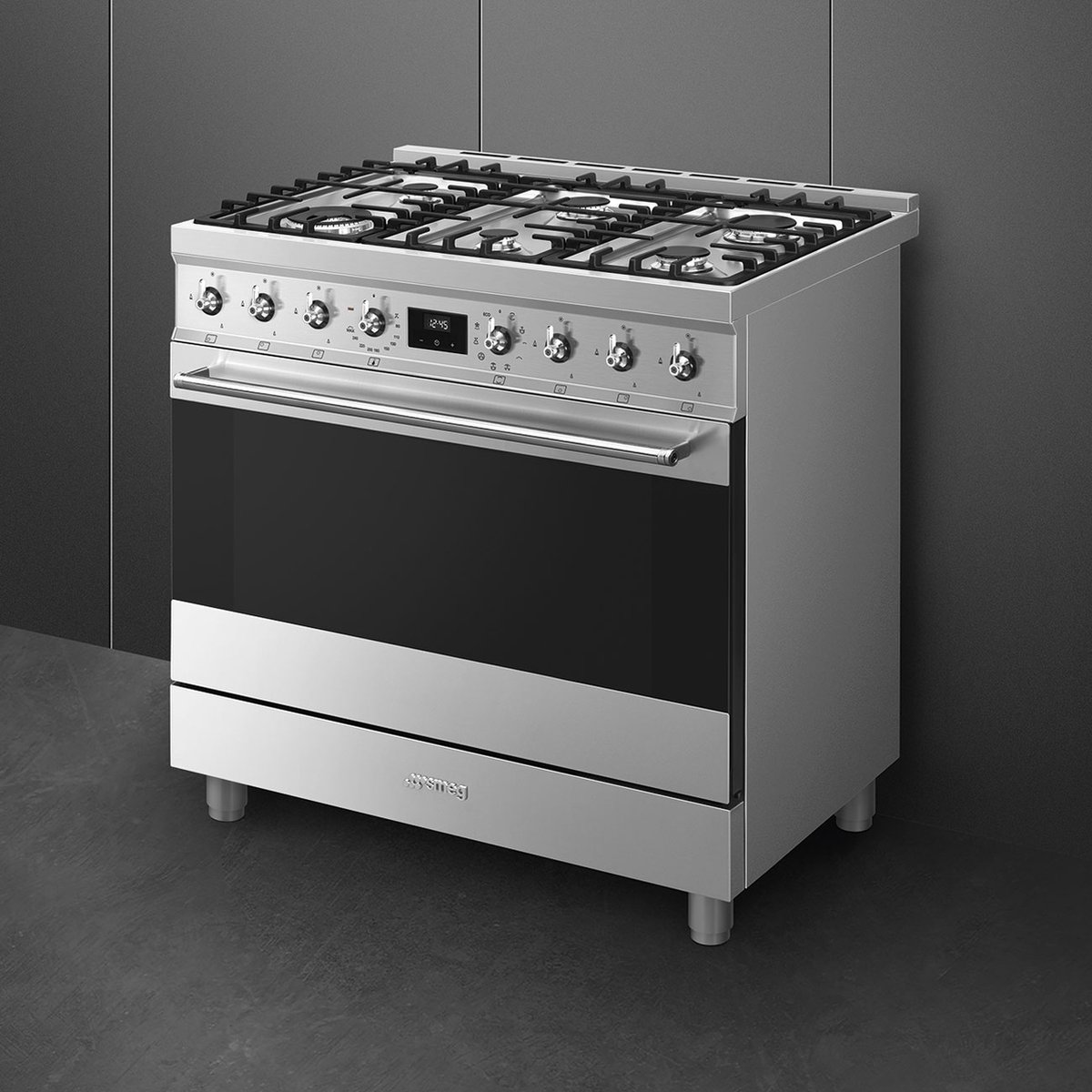 SMEG C9GMXNLK2 - Gasfornuis - 90 cm - RVS - Gasaansluiting: Nederland - Afbeelding 4